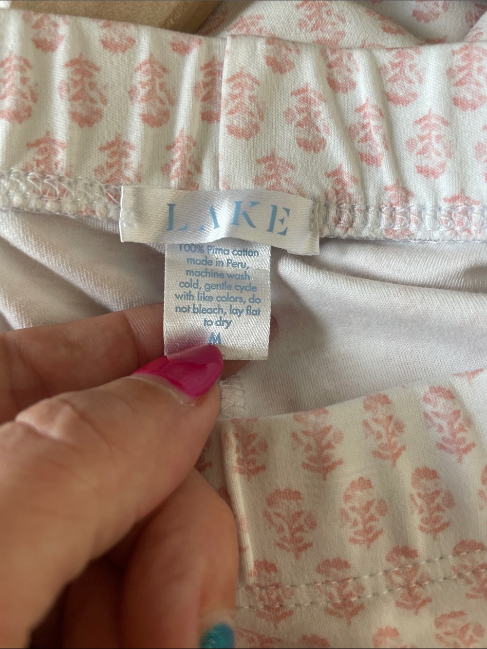 LAKE Women’s Pink Patterned Cotton Pajama Set - Brand - Picture 8 of 8
